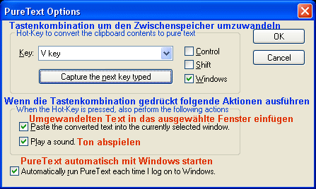 PureText – Configuraciones – Windows10