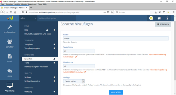 WoltLab Suite – Polnische Sprache hinzufügen