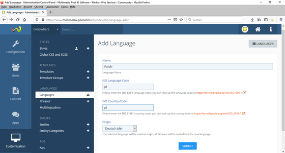 WoltLab Suite – Adding Polish Language