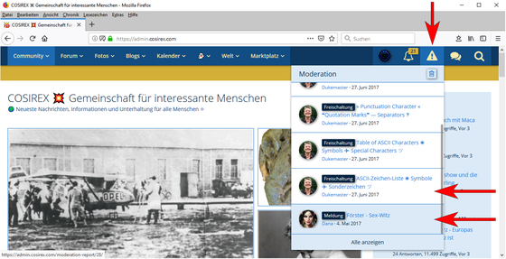 Woltlab Suite – Moderation – Inhaltsmeldungen – Einsehen, Bearbeiten, Reagieren-1