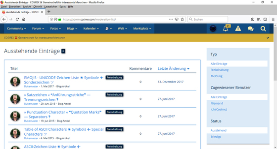 Woltlab Suite – Moderation – Inhaltsmeldungen – Einsehen, Bearbeiten, Reagieren-2