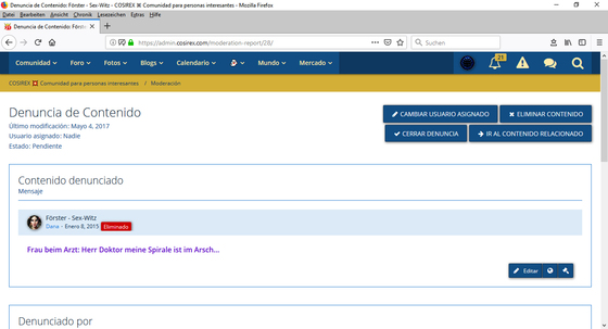 Woltlab Suite – Moderación – Mensajes de contenido + Denuncias – Ver, Editar, Reaccionar-3