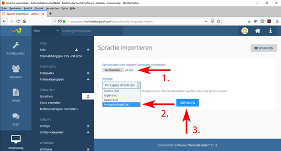 WoltLab-Sprachdateien aktualisieren – Wie funktioniert neue Sprachdateien importieren?