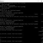 Löschen/Leeren von systemd journal Dateien, wie btmp, und weiteren Protokolldateien